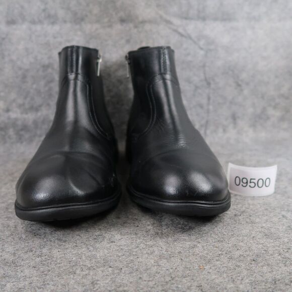 Hush Puppies Shoes Mens 10 Ankle Boots Shepsky Black Leather Zip Dress Classic main image 5